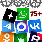 Кнопки на чаты и группы социальных сетей: ВКонтакте, Telegram, WhatsApp, Viber, Одноклассники... -  