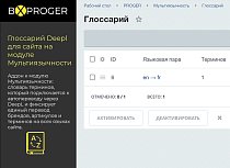 Глоссарий Deepl для сайта на модуле Мультиязычности -  